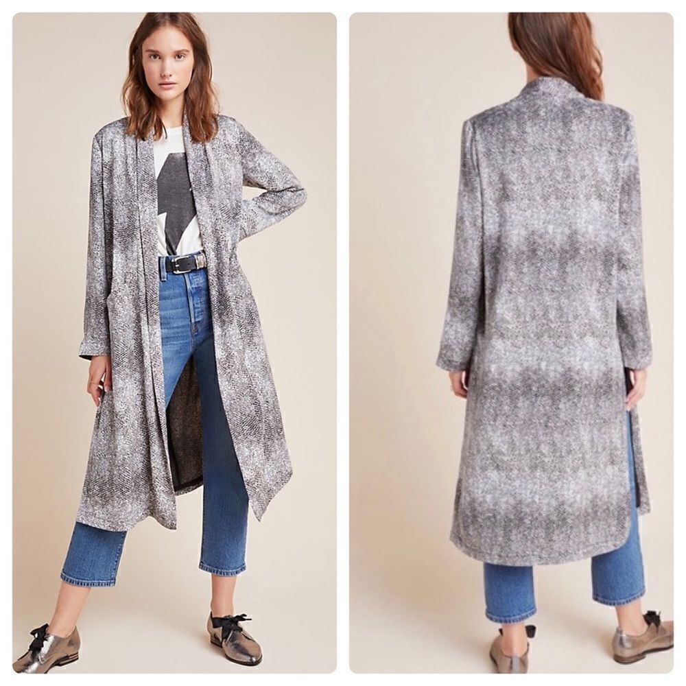 Anthropologie BB Dakota Serpetine Duster // grey-black-white